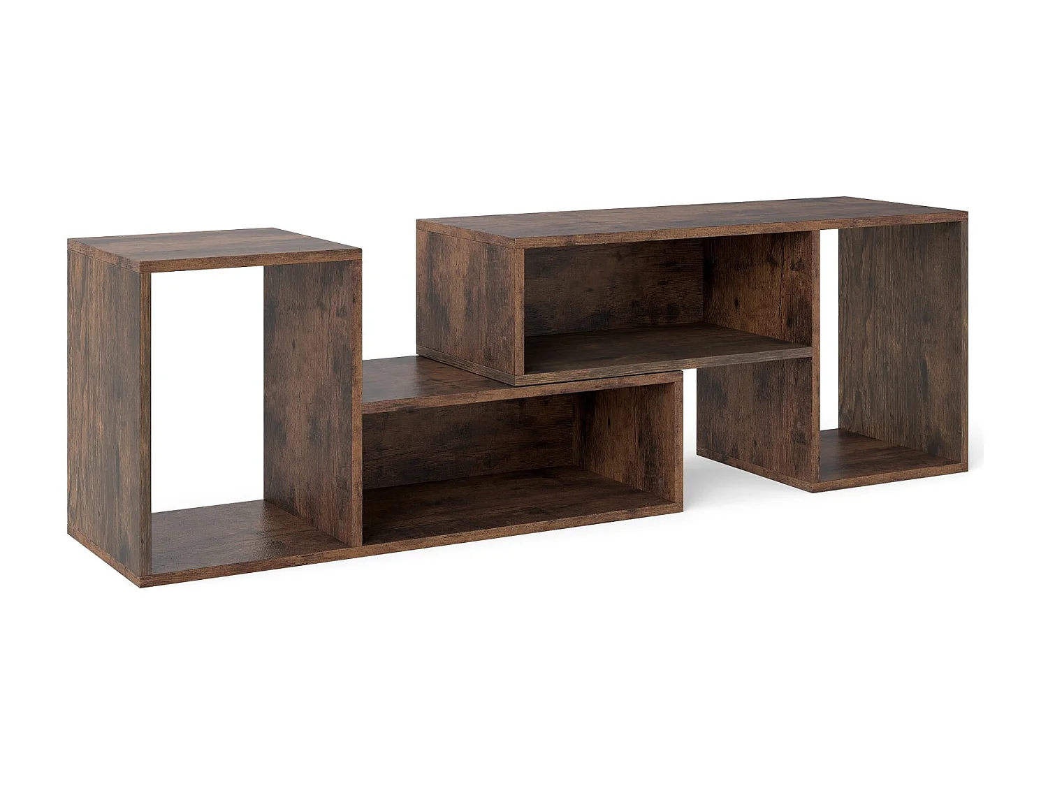 2 tlg. TV-Schrank Freie Kombination Fernsehtisch für Fernseher bis zu 60 Zoll Fernsehschrank Kaffee