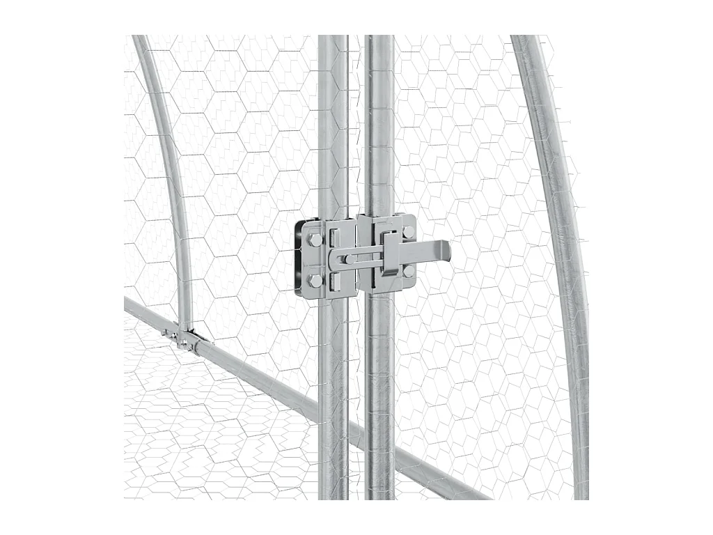 Taylor Ann  Clapier argenté 100x105x120 cm acier galvanisé