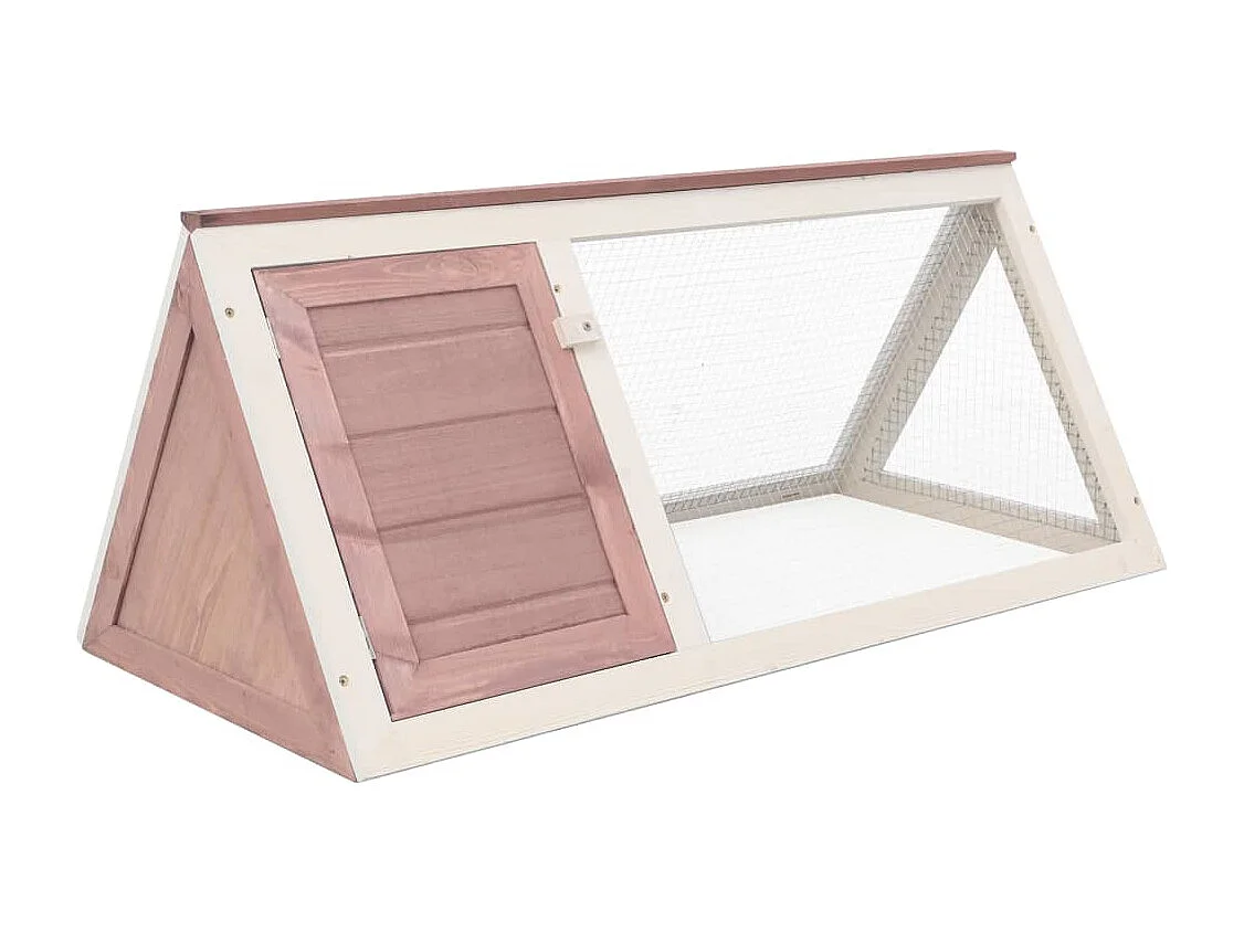 Hou  Conejera jaula de animales de madera marrón