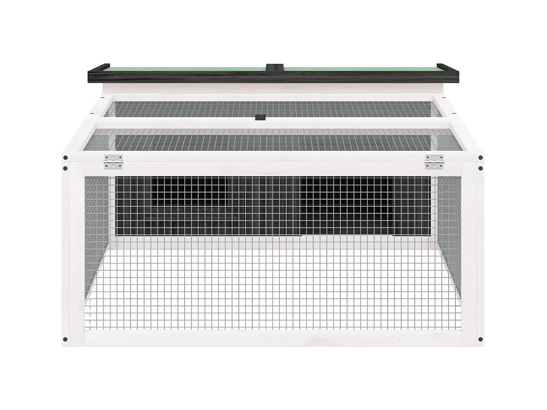 Cerys  Clapier gris 117,5x97x47,5 cm bois de pin massif