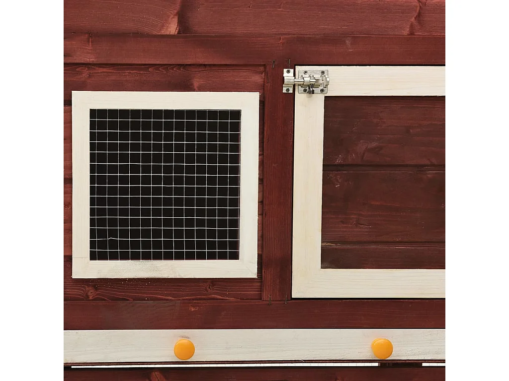 Jesper  Clapier Moka et blanc 140x63x120 cm Bois de sapin massif