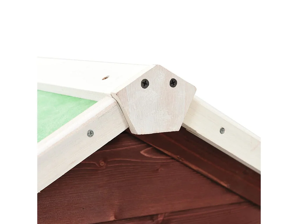 Jesper  Clapier Moka et blanc 140x63x120 cm Bois de sapin massif