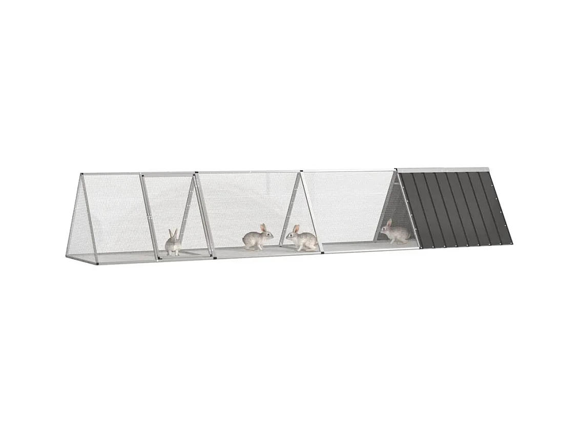 Borlänge  Clapier Anthracite 403,5x80,5x71 cm Acier galvanisé