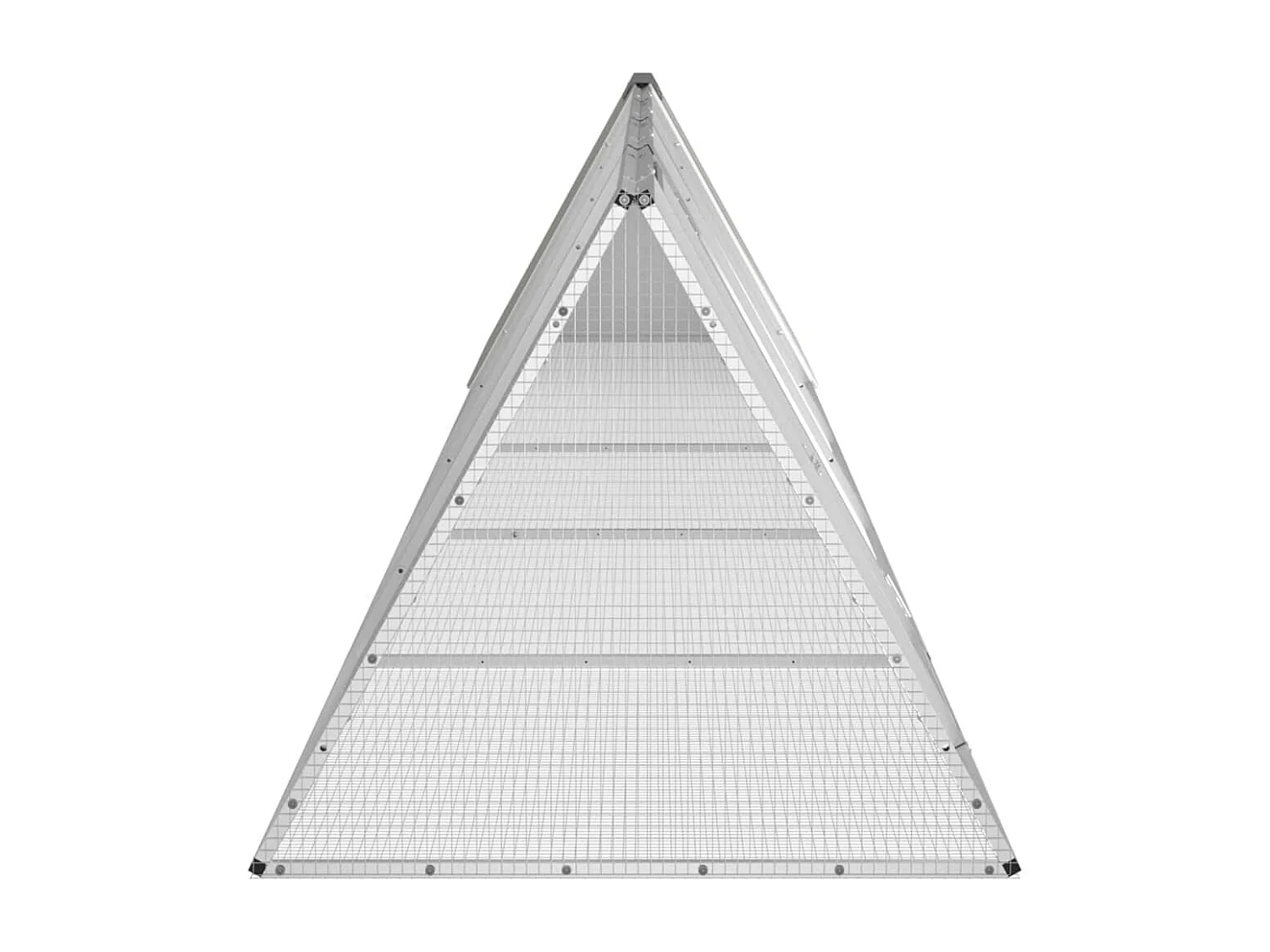 Borlänge  Cage pour lapin Gris 504,5x80,5x71 cm Acier galvanisé