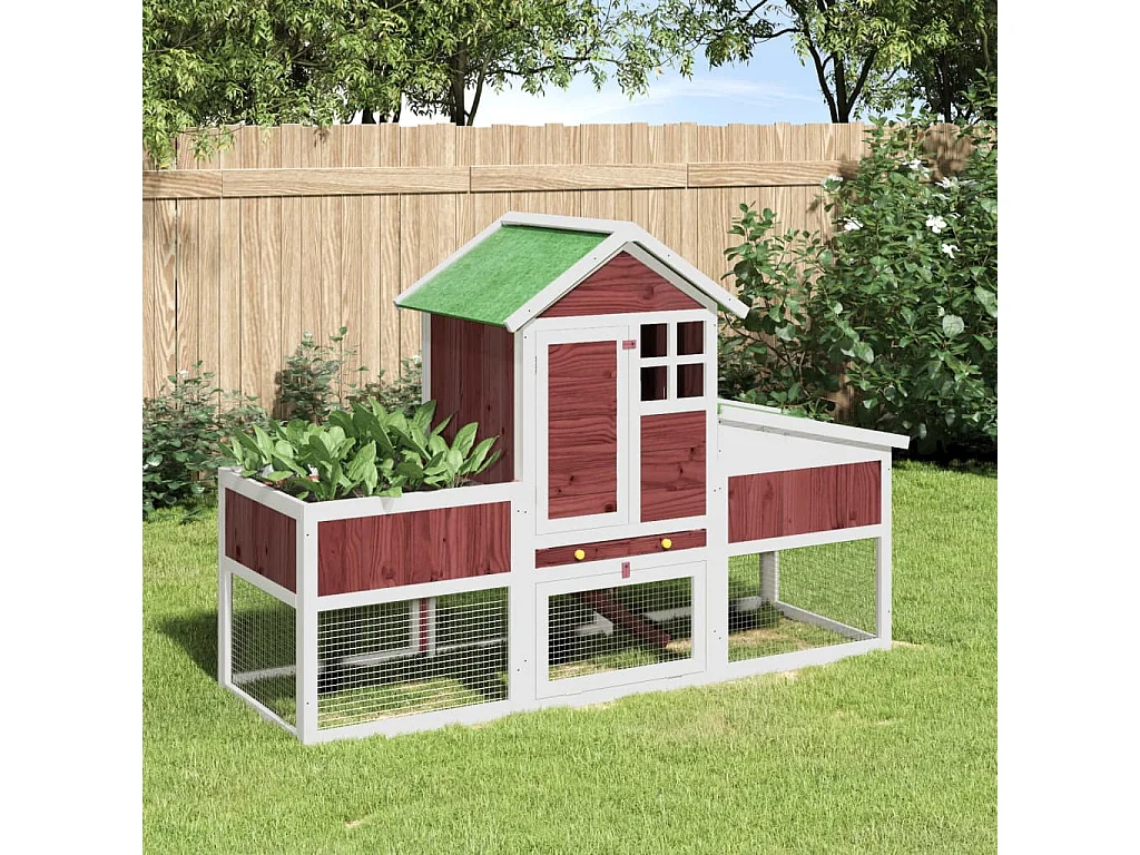 Arwin  Clapier moka 170x63x113 cm bois de pin massif