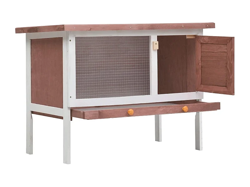 Henri-Joël  Clapier d'extérieur 1 niveau Marron Bois