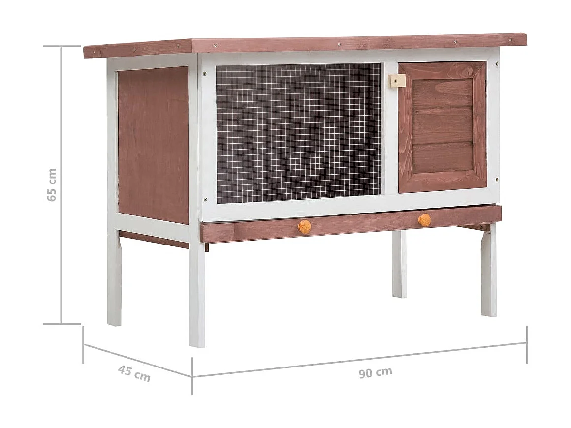 Henri-Joël  Clapier d'extérieur 1 niveau Marron Bois