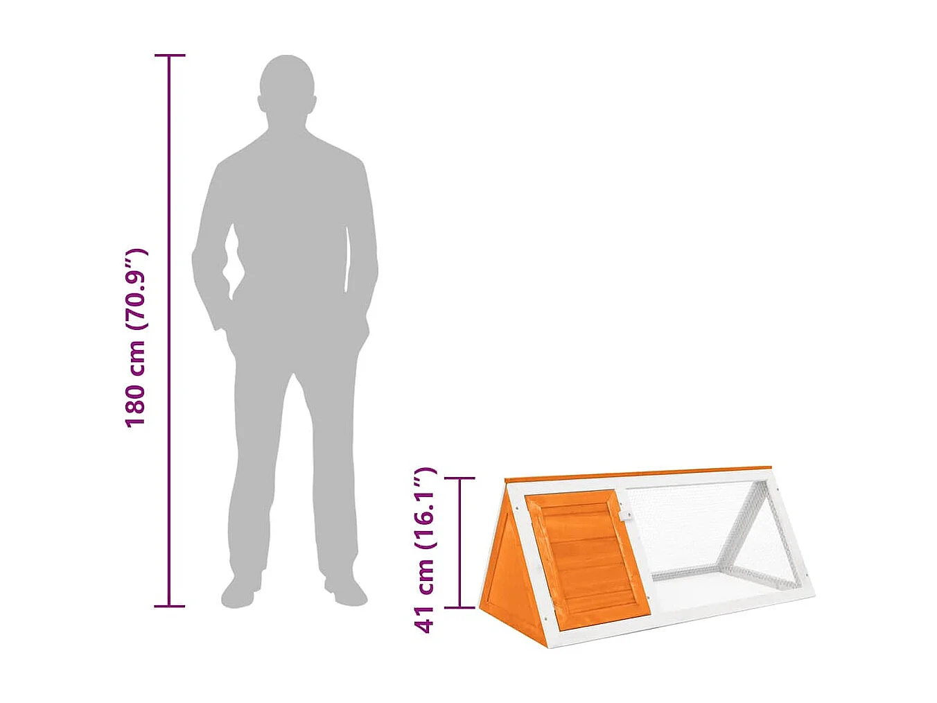 Hou  Cage pour animaux Bois