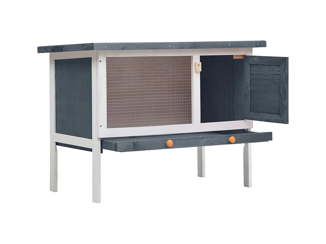 Henri-Joël  Clapier d'extérieur 1 niveau Gris Bois