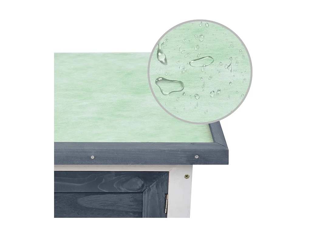 Henri-Joël  Clapier d'extérieur 1 niveau Gris Bois