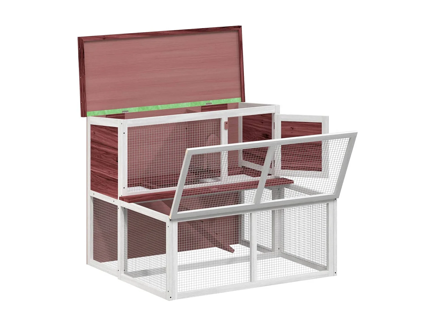 Jacques-René  Clapier moka 102x90x84,5 cm bois de pin massif