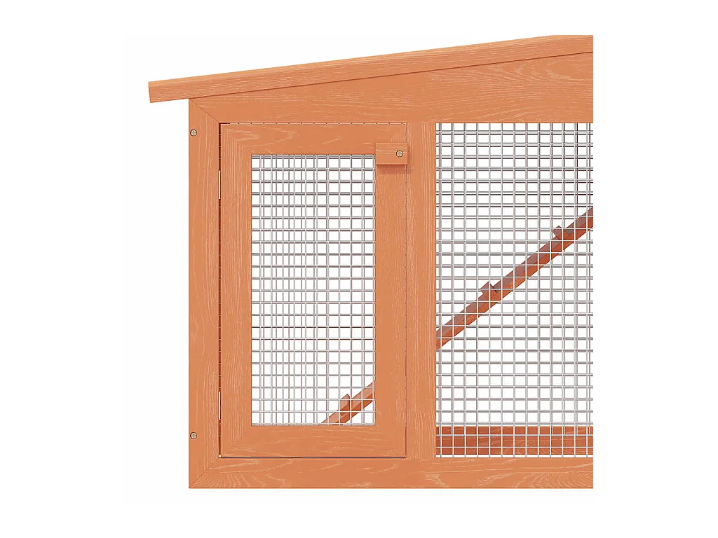 Ekim  Clapier large pour petits animaux avec toits Bois