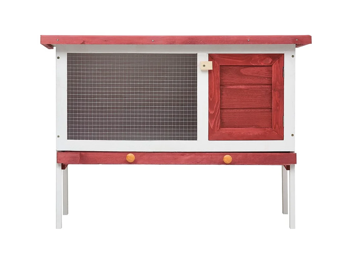 Henri-Joël  Clapier d'extérieur 1 niveau Rouge Bois