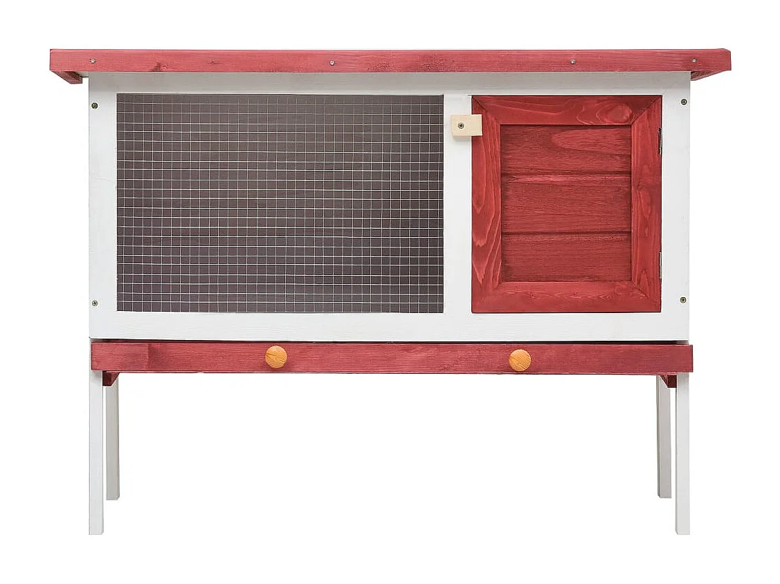 Henri-Joël  Clapier d'extérieur 1 niveau Rouge Bois