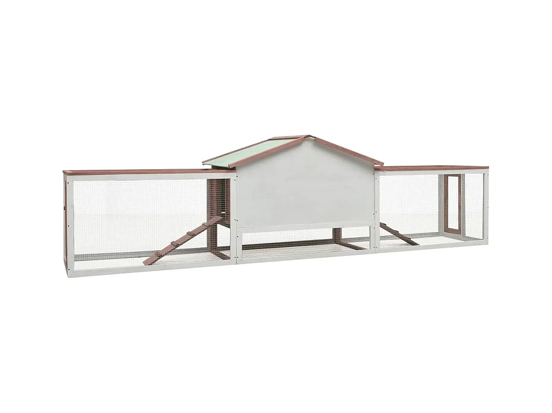 Coalton  Clapier Moka 310x70x87 cm Pin massif et sapin