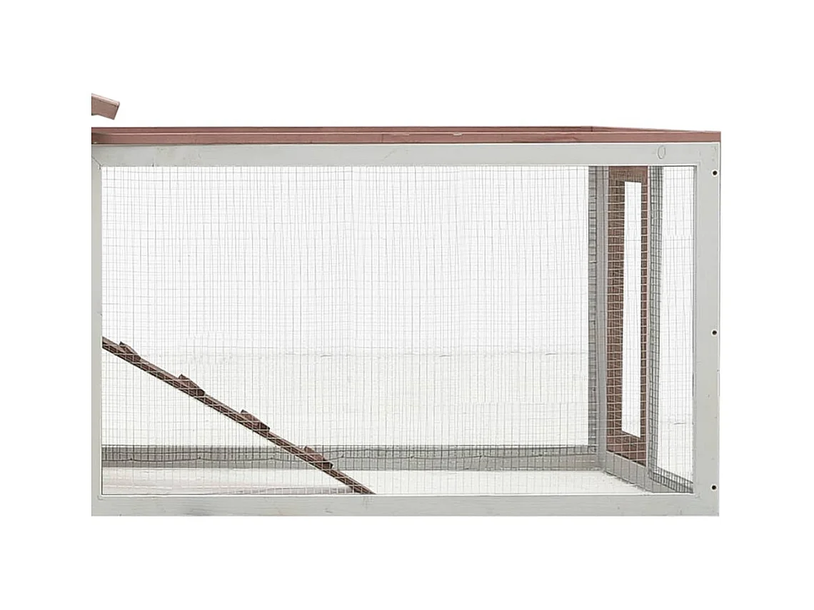 Coalton  Clapier Moka 310x70x87 cm Pin massif et sapin