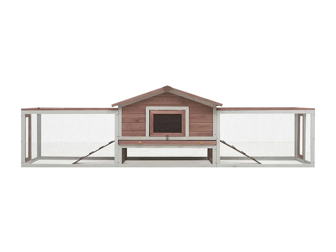 Coalton  Clapier Moka 310x70x87 cm Pin massif et sapin