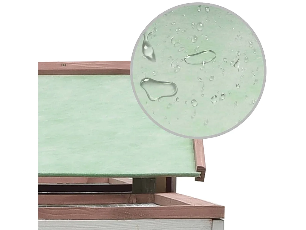 Coalton  Clapier Moka 310x70x87 cm Pin massif et sapin