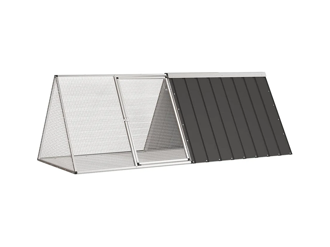 Borlänge  Cage pour lapin Anthracite 201,5x80,5x71 cm Acier galvanisé