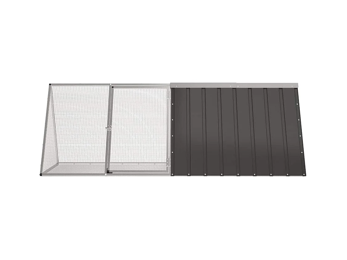 Borlänge  Cage pour lapin Anthracite 201,5x80,5x71 cm Acier galvanisé