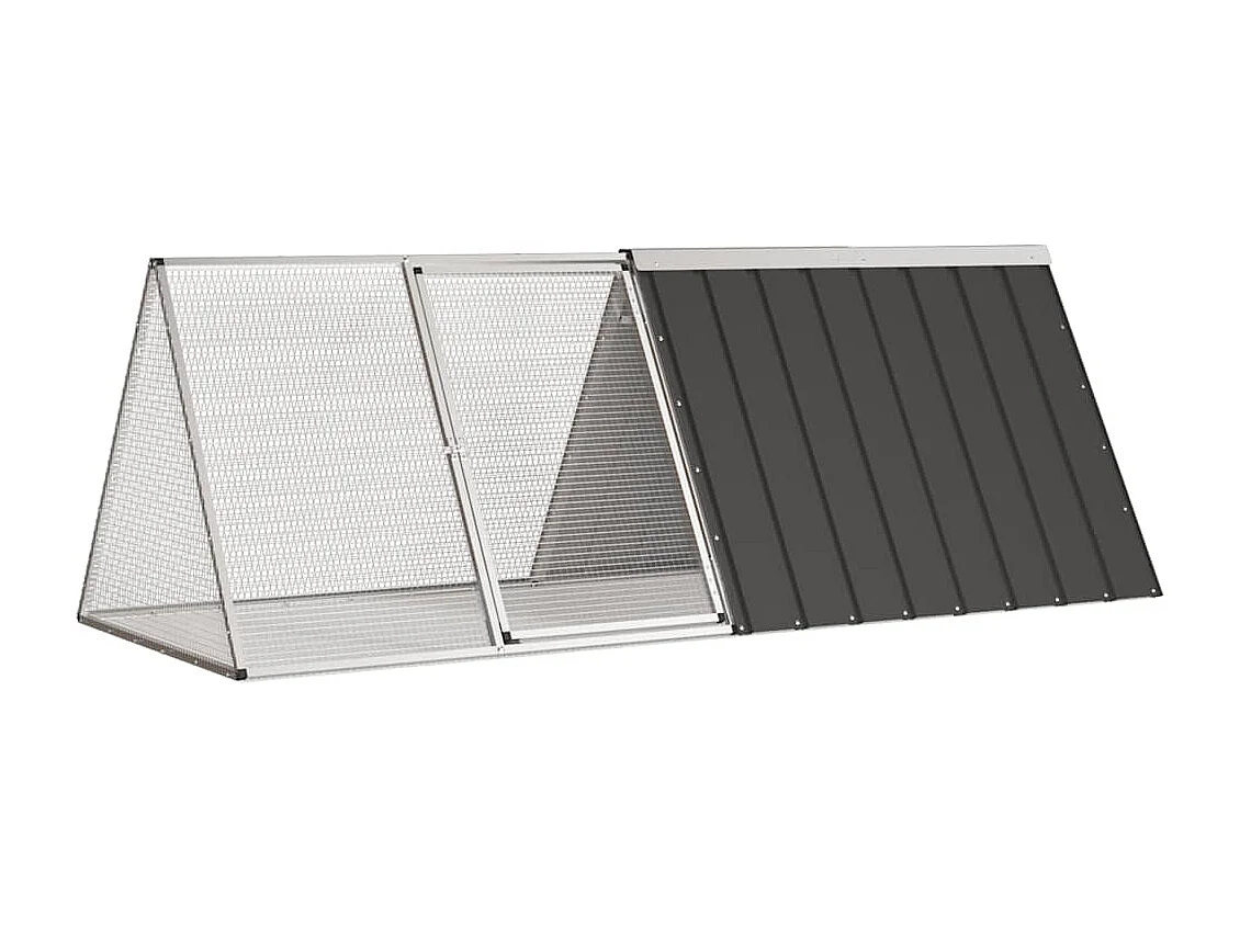 Borlänge  Cage pour lapin Anthracite 201,5x80,5x71 cm Acier galvanisé