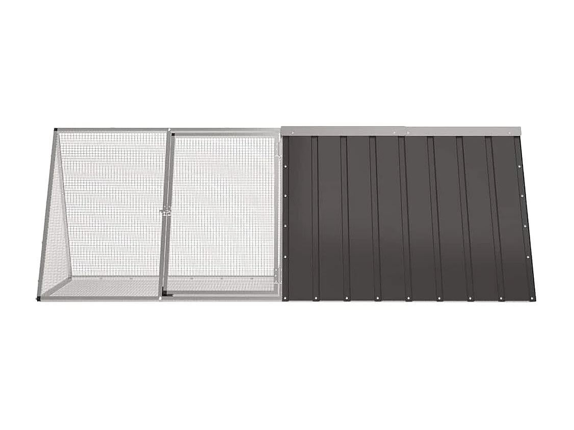 Borlänge  Cage pour lapin Anthracite 201,5x80,5x71 cm Acier galvanisé