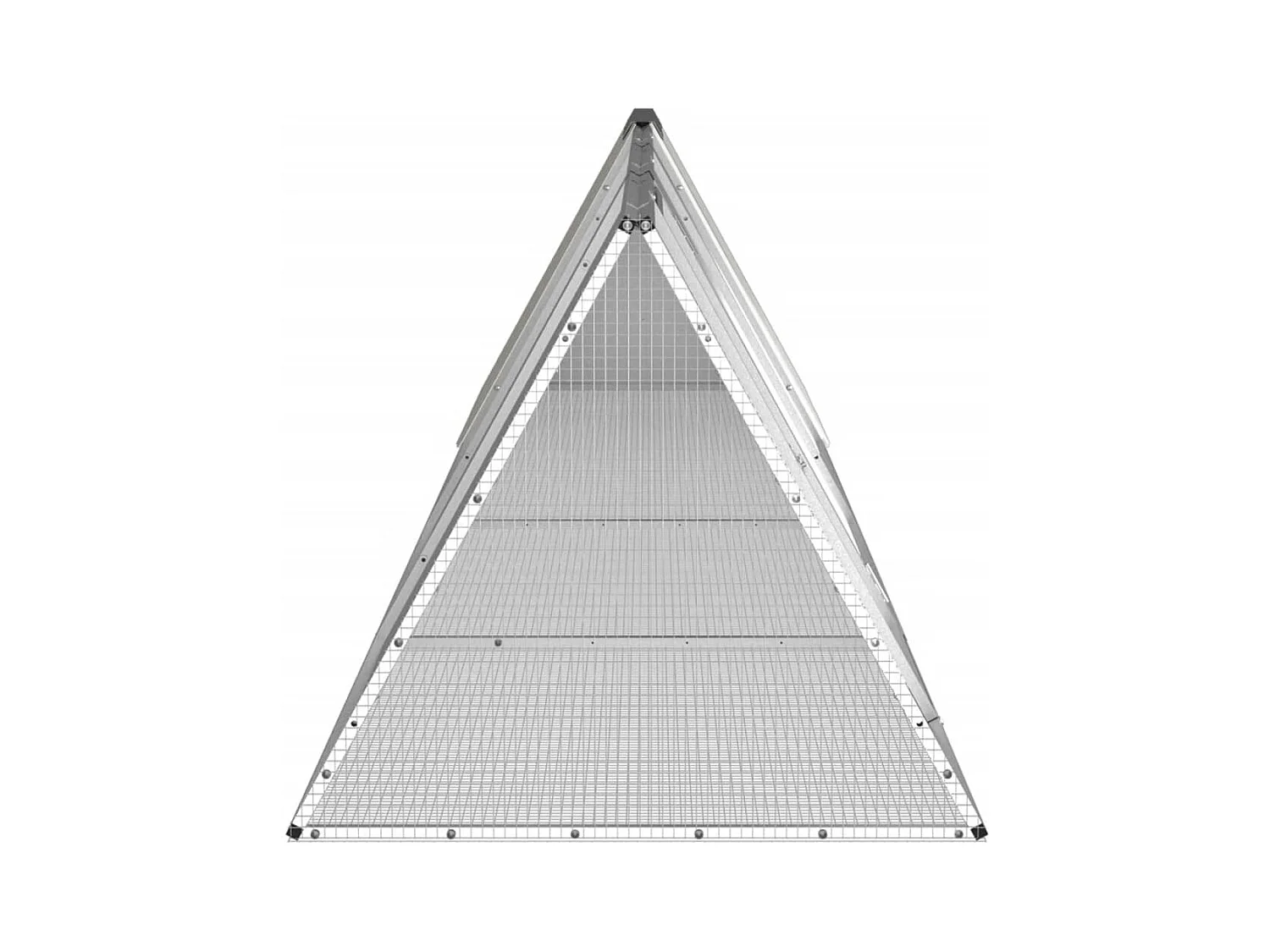 Borlänge  Cage pour lapin Gris 403,5x80,5x71 cm Acier galvanisé
