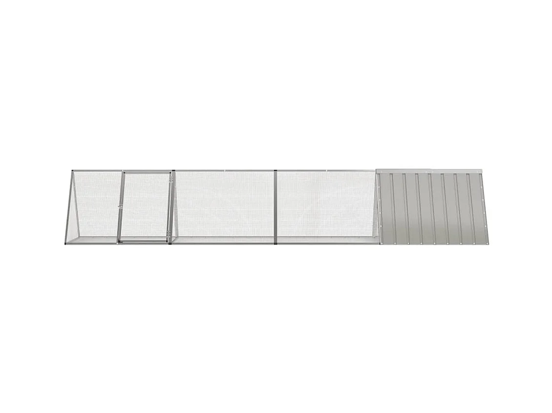 Borlänge  Cage pour lapin Gris 403,5x80,5x71 cm Acier galvanisé