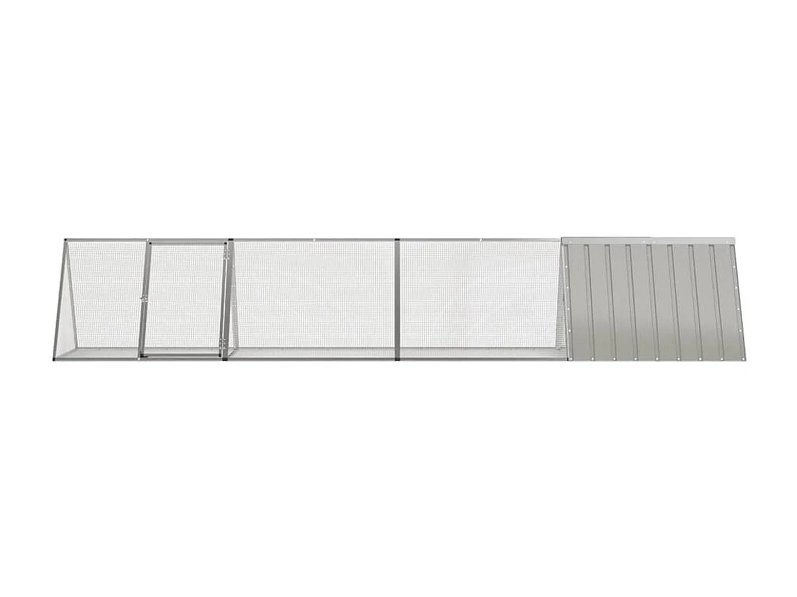 Borlänge  Cage pour lapin Gris 403,5x80,5x71 cm Acier galvanisé