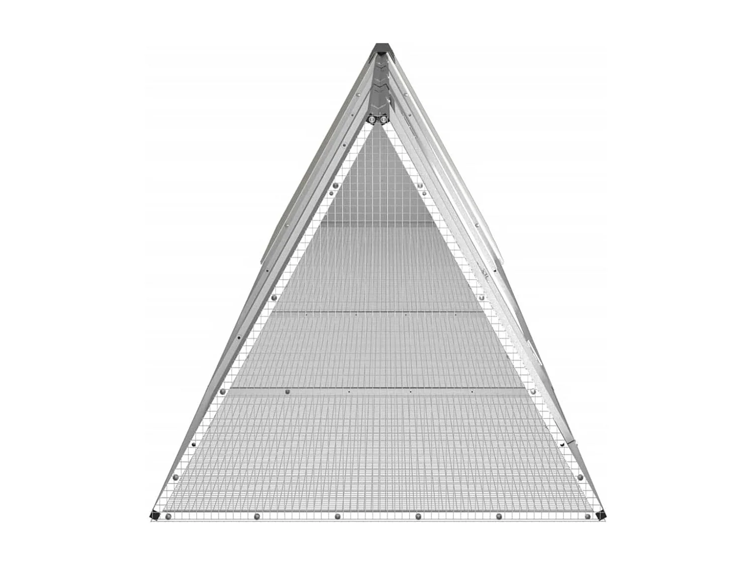 Borlänge  Cage pour lapin Gris 403,5x80,5x71 cm Acier galvanisé