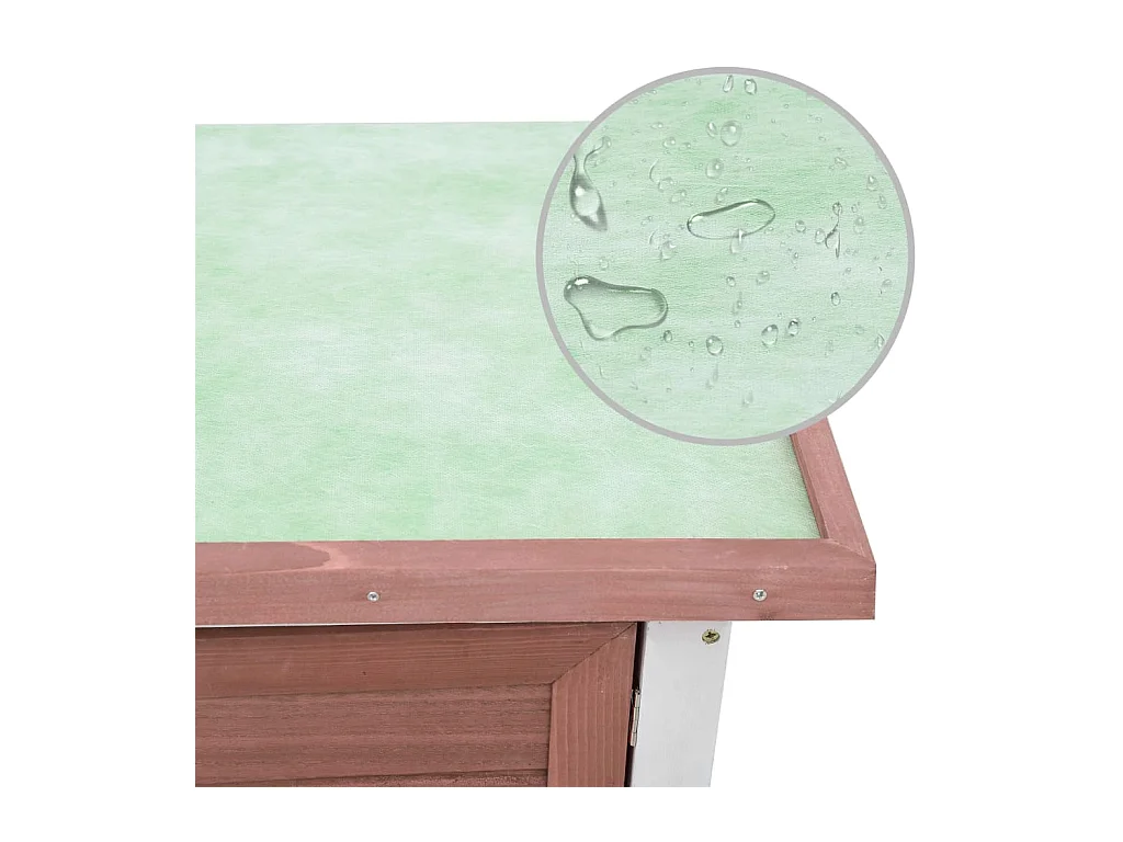 Mareina  Clapier d'extérieur 1 porte Marron Bois