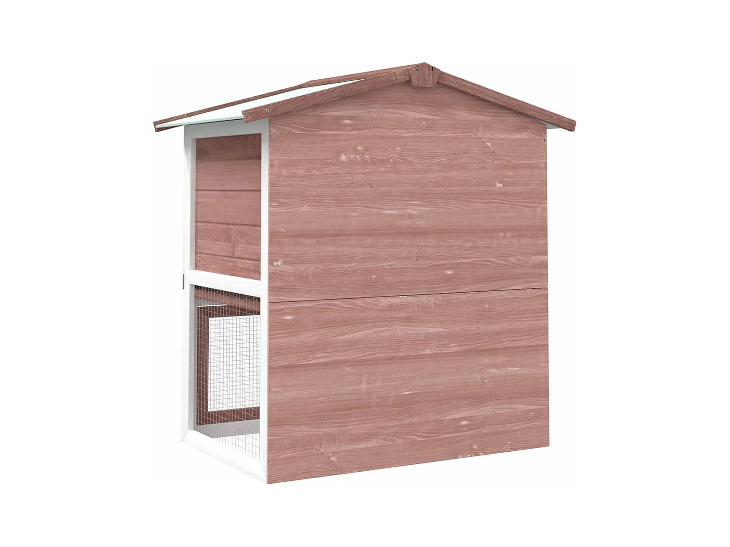 Jacqueline Paz  Clapier d'extérieur 3 portes Marron Bois