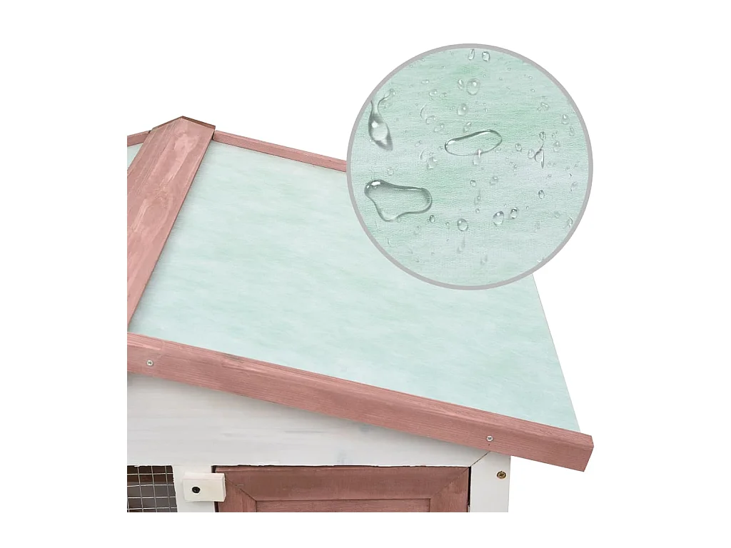 Jacqueline Paz  Clapier d'extérieur 3 portes Marron Bois