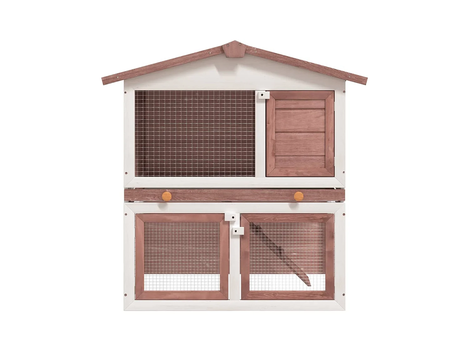 Jacqueline Paz  Clapier d'extérieur 3 portes Marron Bois