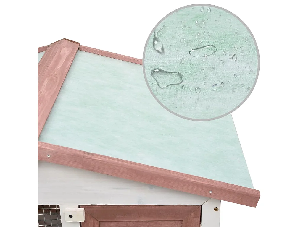 Jacqueline Paz  Clapier d'extérieur 3 portes Marron Bois