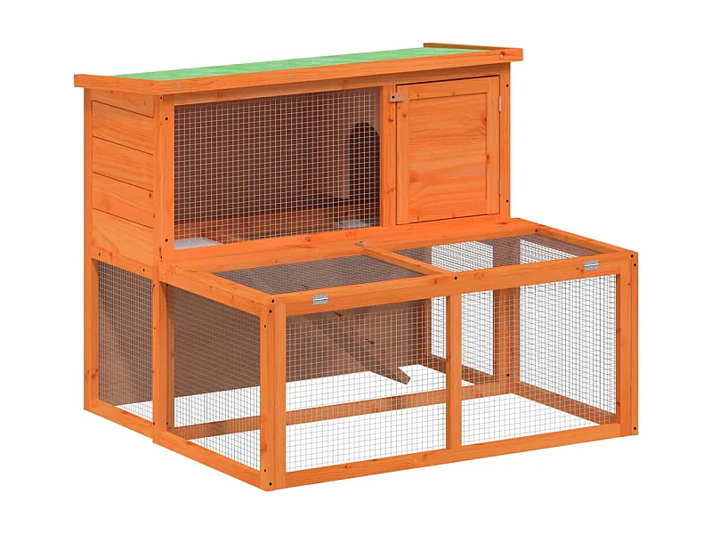 Jacques-René  Clapier marron 102x90x84,5 cm bois de pin massif