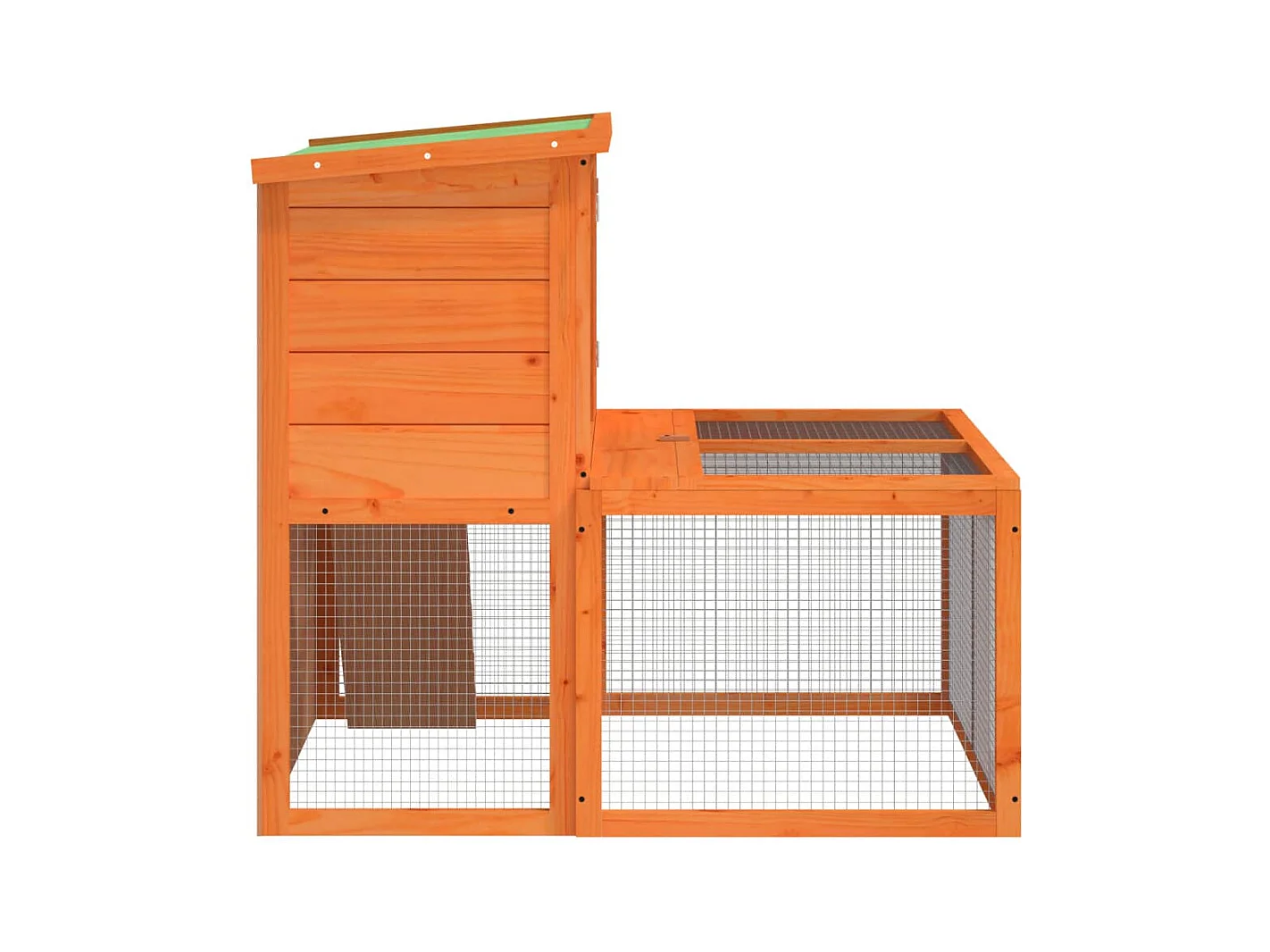 Jacques-René  Clapier marron 102x90x84,5 cm bois de pin massif