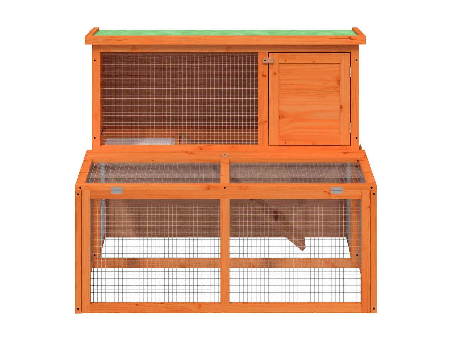 Jacques-René  Clapier marron 102x90x84,5 cm bois de pin massif