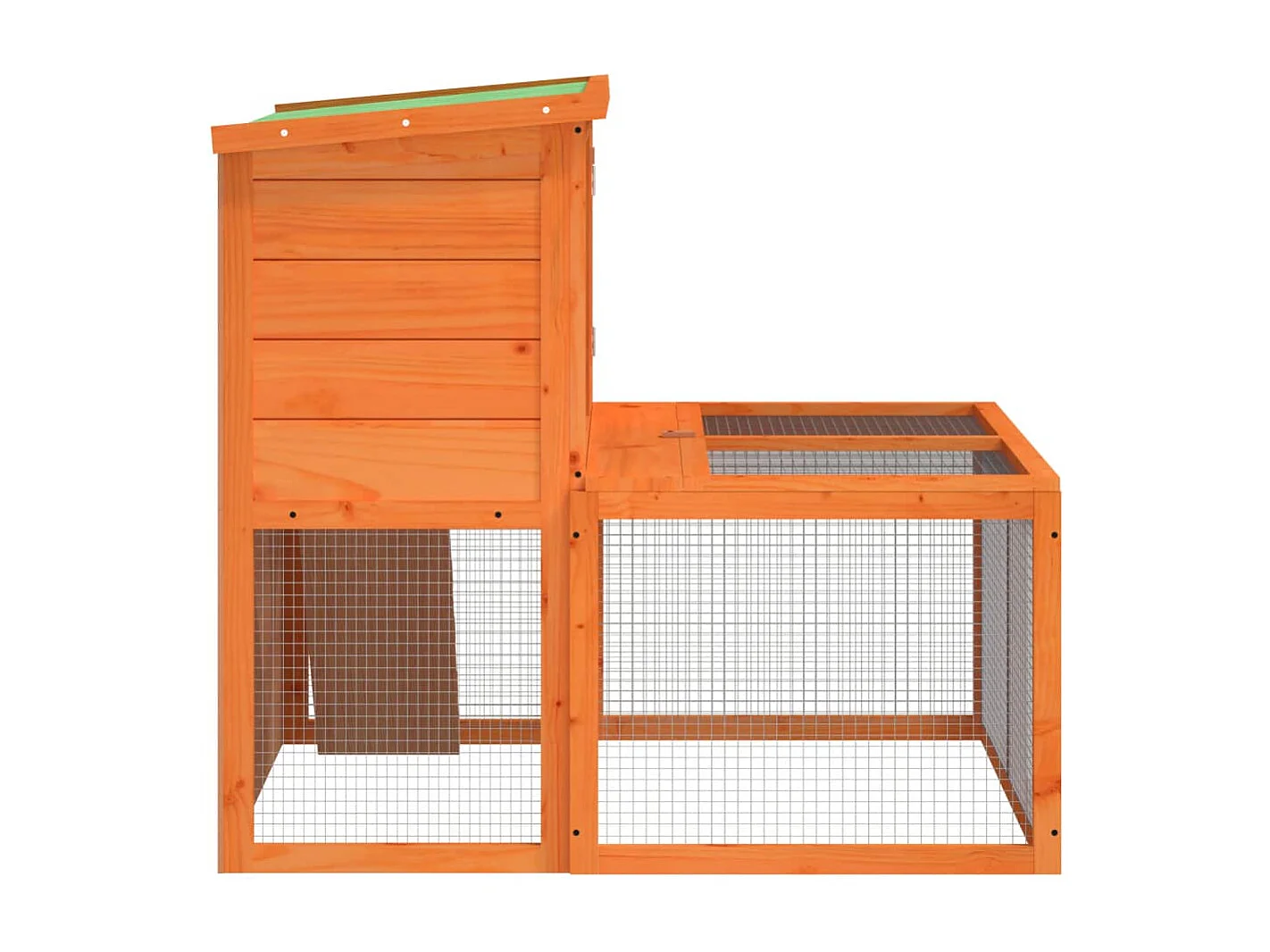 Jacques-René  Clapier marron 102x90x84,5 cm bois de pin massif