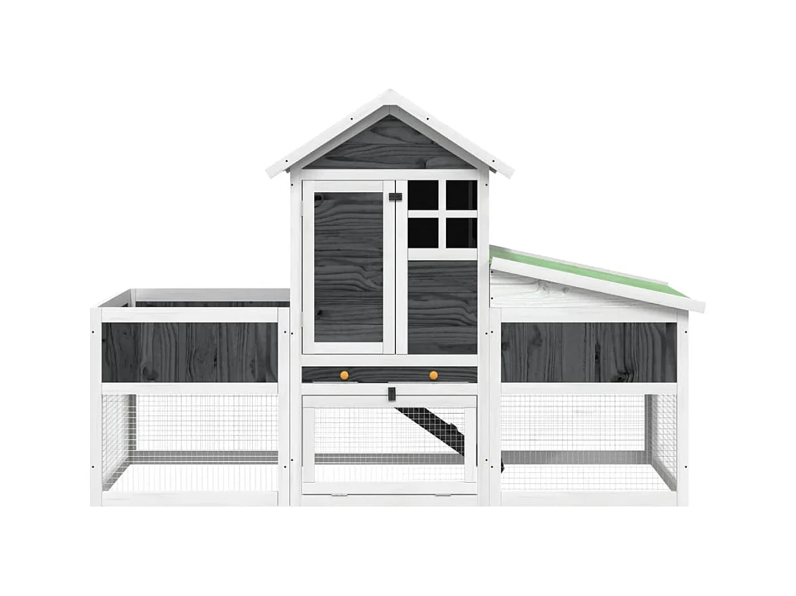 Arwin  Clapier gris 170x63x113 cm bois de pin massif