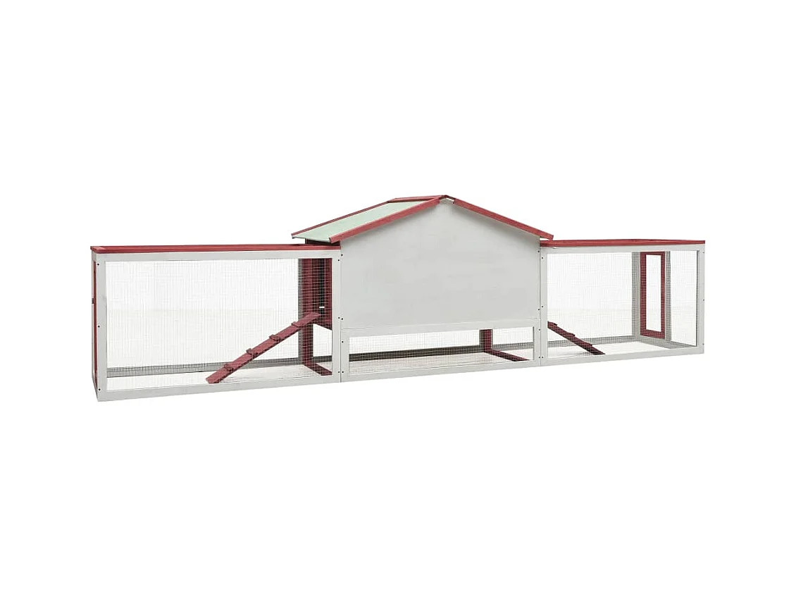 Coalton  Clapier Rouge 310x70x87 cm Pin massif et sapin