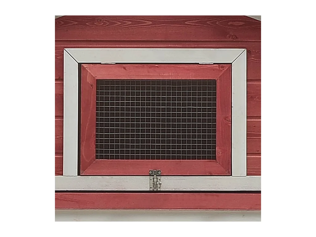 Coalton  Clapier Rouge 310x70x87 cm Pin massif et sapin