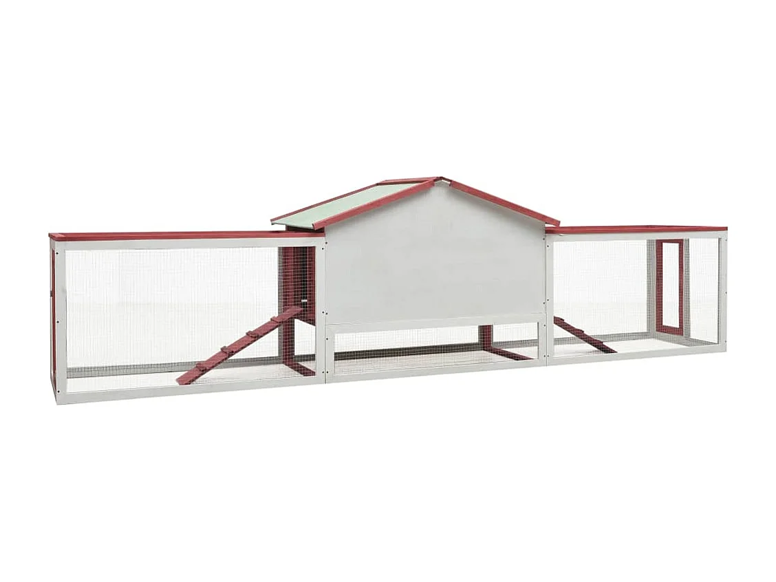 Coalton  Clapier Rouge 310x70x87 cm Pin massif et sapin