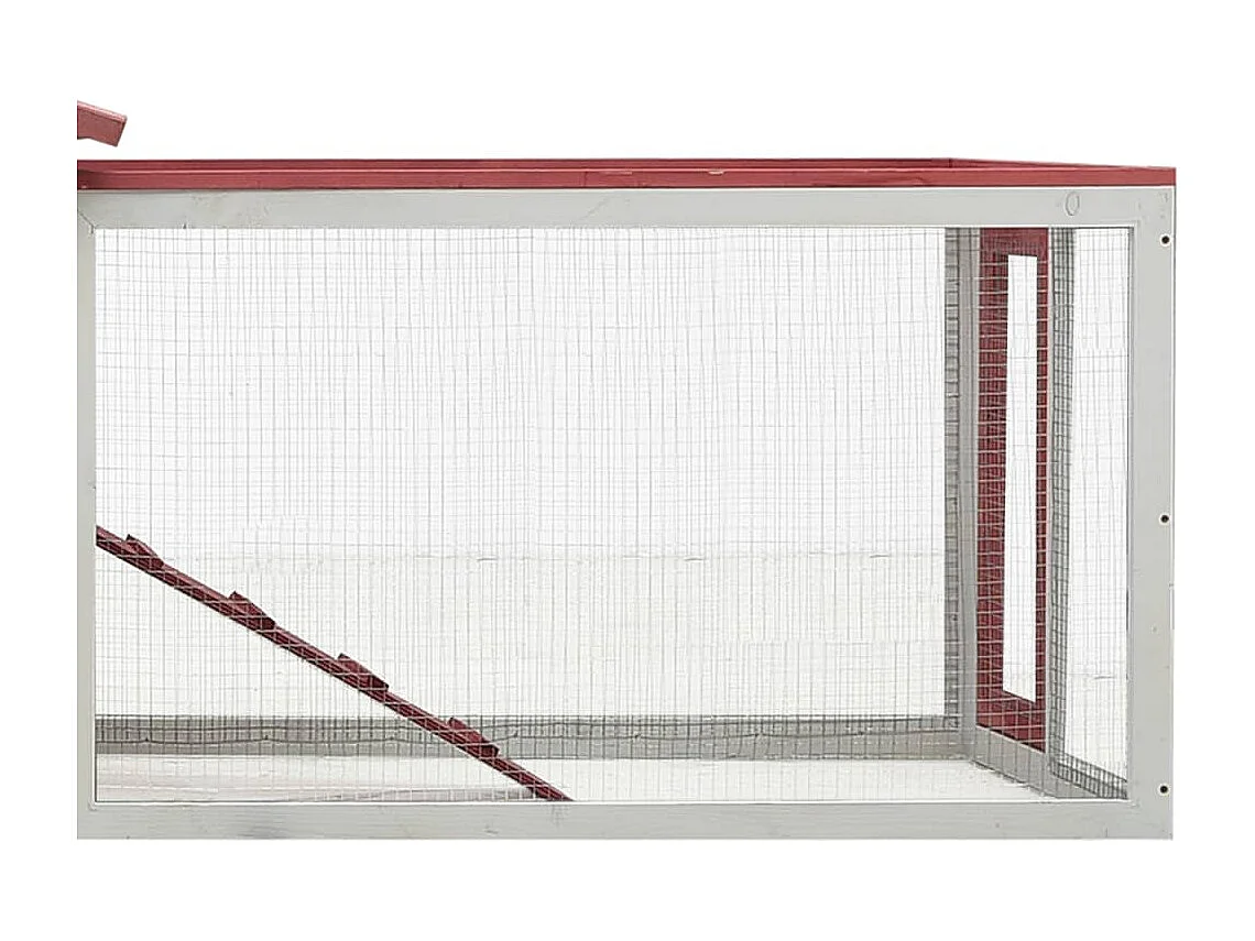 Coalton  Clapier Rouge 310x70x87 cm Pin massif et sapin