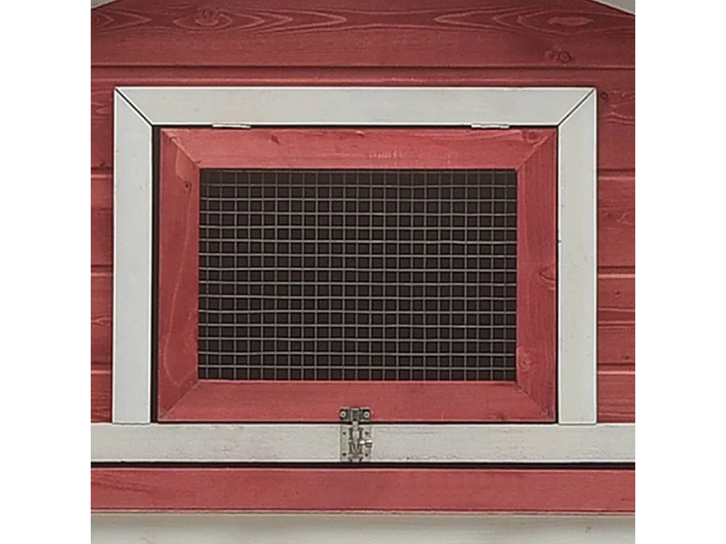 Coalton  Clapier Rouge 310x70x87 cm Pin massif et sapin