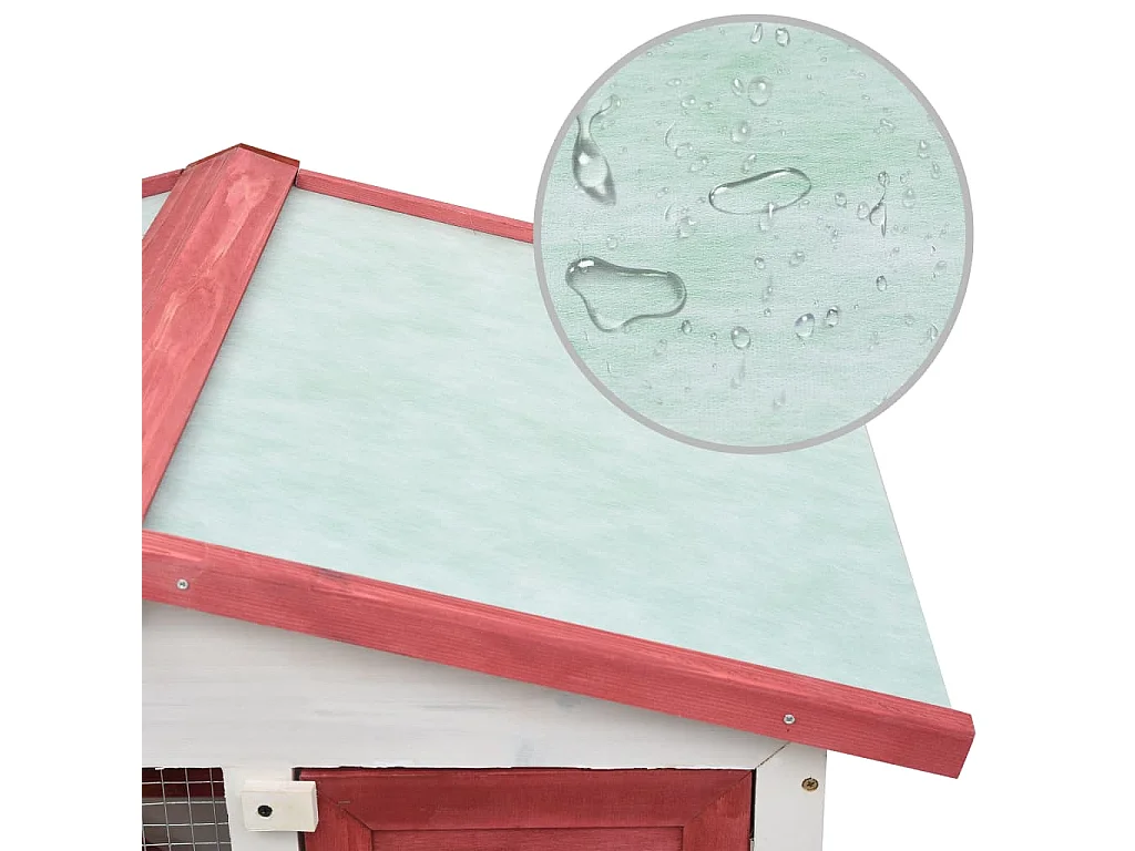 Jacqueline Paz  Clapier d'extérieur 3 portes Rouge Bois