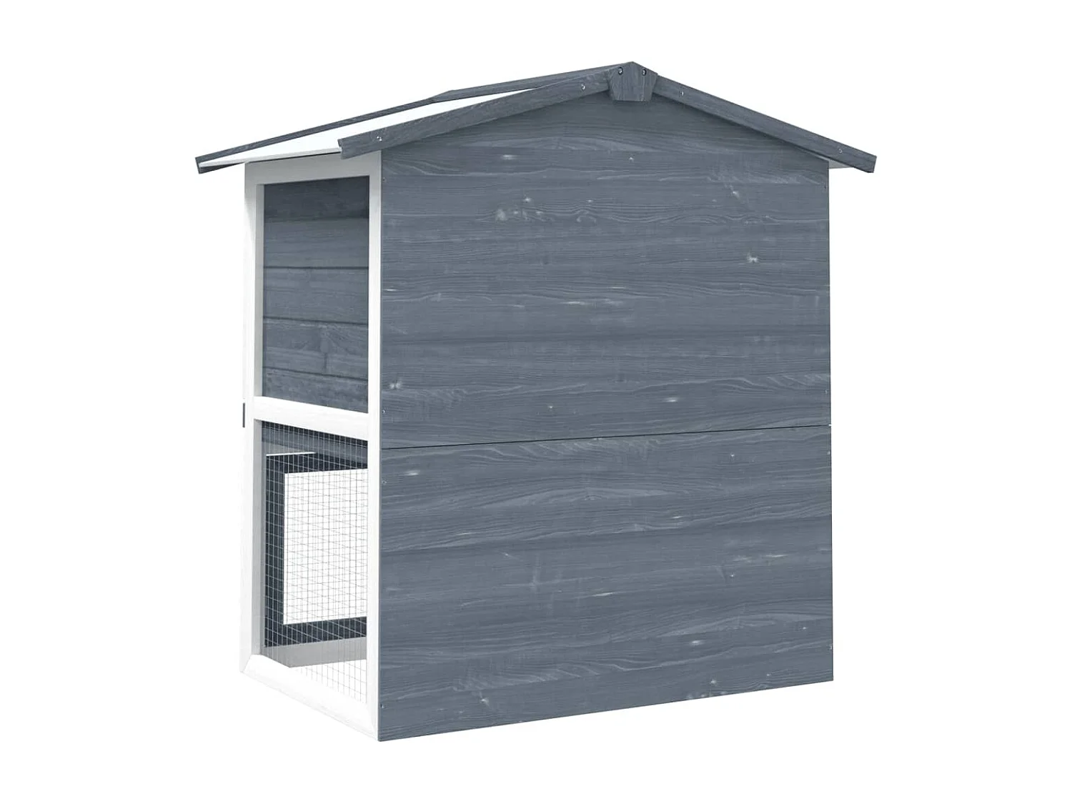 Jacqueline Paz  Clapier d'extérieur 3 portes Gris Bois