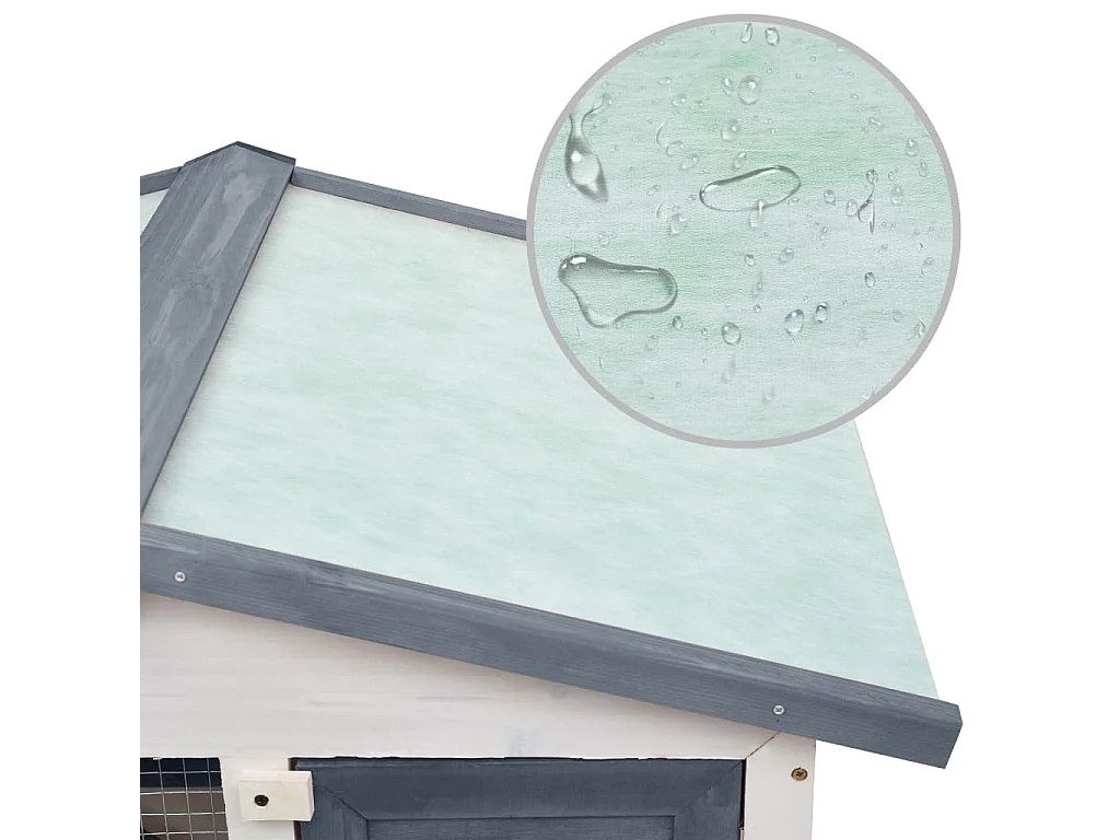 Jacqueline Paz  Clapier d'extérieur 3 portes Gris Bois