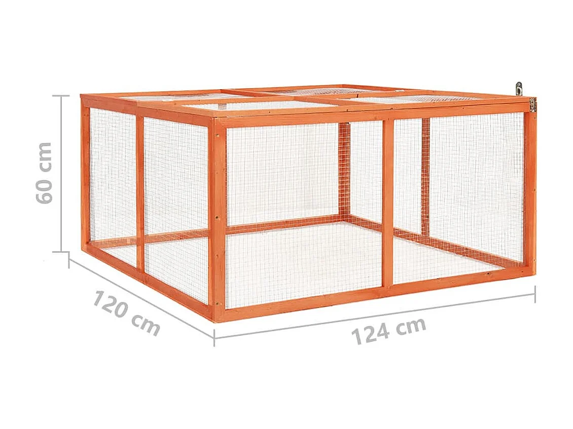 Arnen  Clapier 124x120x60 cm Bois de sapin massif
