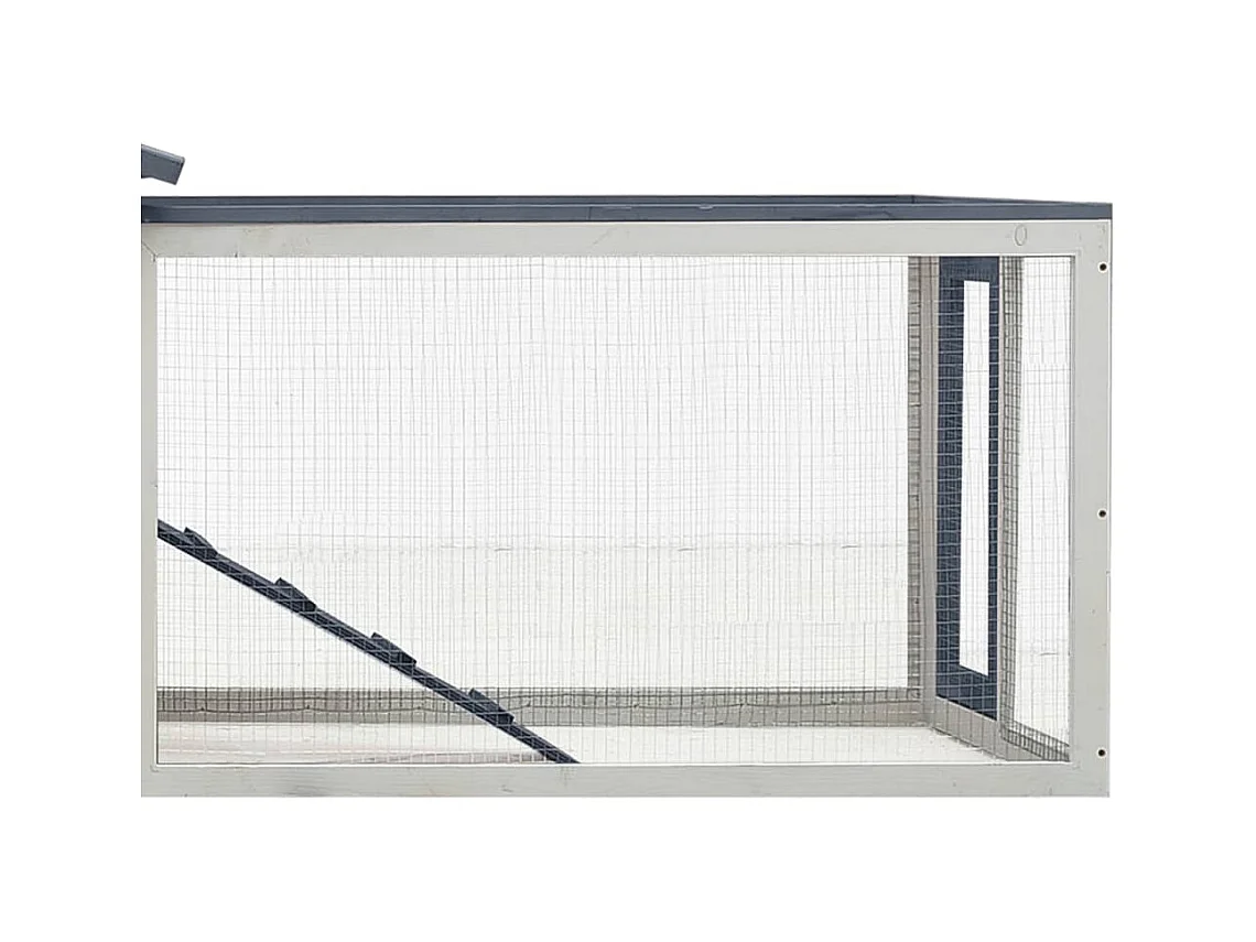 Coalton  Clapier Gris 310x70x87 cm Pin massif et sapin